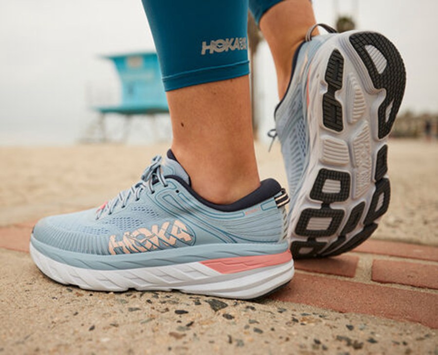 Hoka One One Koşu Ayakkabısı Kadın Mavi - Bondi 7 - XA0517634